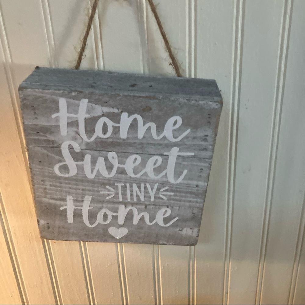 Gray Home Sweet Tiny Home Wall Decor